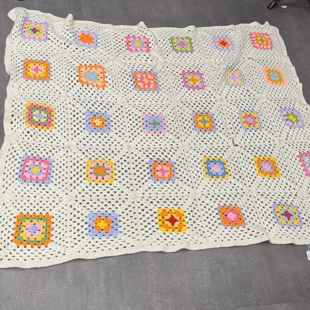 Handmade Flower Crochet Blanket